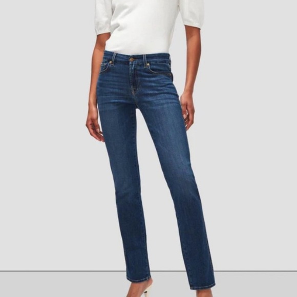 7 For All Mankind The Modern Straight Designer Jean Dark Wash Casual size 28 - Picture 1 of 9